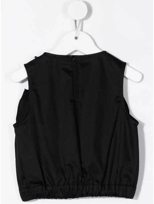 Elisabetta Franchi La Mia Bambina ruched sleeveless top