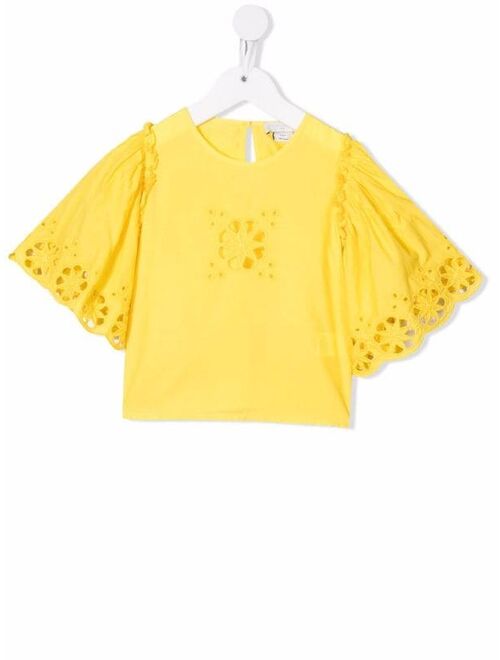 Stella McCartney Kids embroidered-detail blouse