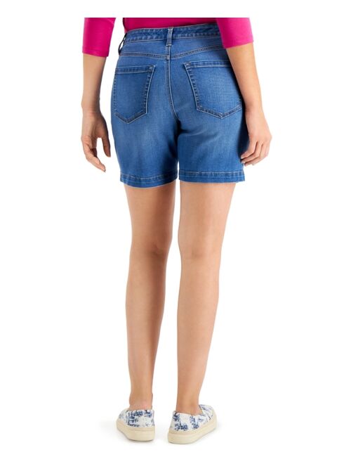 CHARTER CLUB Mid-Rise Jean Shorts, Created for Macy's