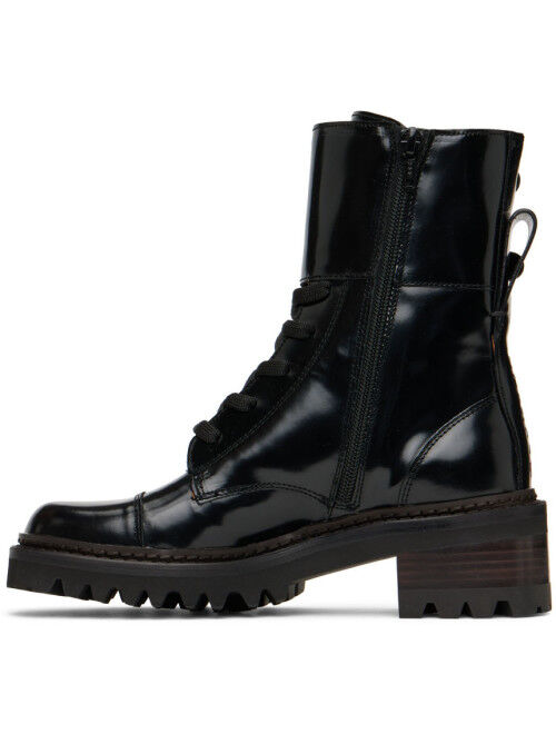 See by Chloe SEE BY CHLOÉ Black Mallory Biker Boots