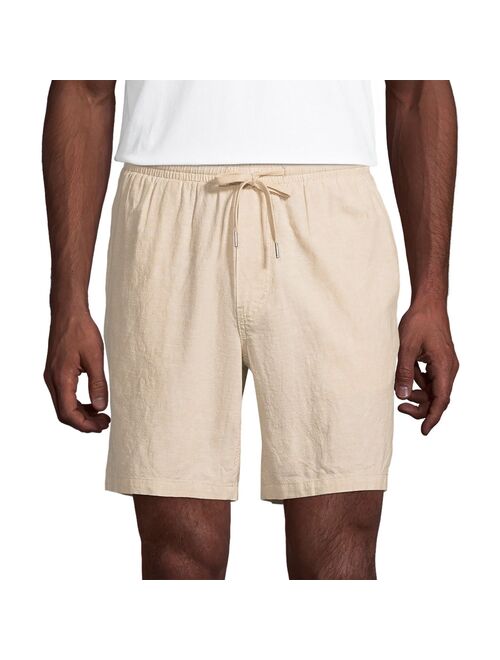 Men's Lands' End Linen Cotton 7" Deck Shorts