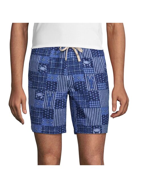 Men's Lands' End Linen Cotton 7" Deck Shorts