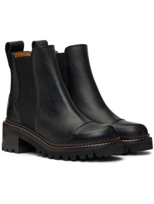 See by Chloe SEE BY CHLOÉ Black Mallory Ankle Boots