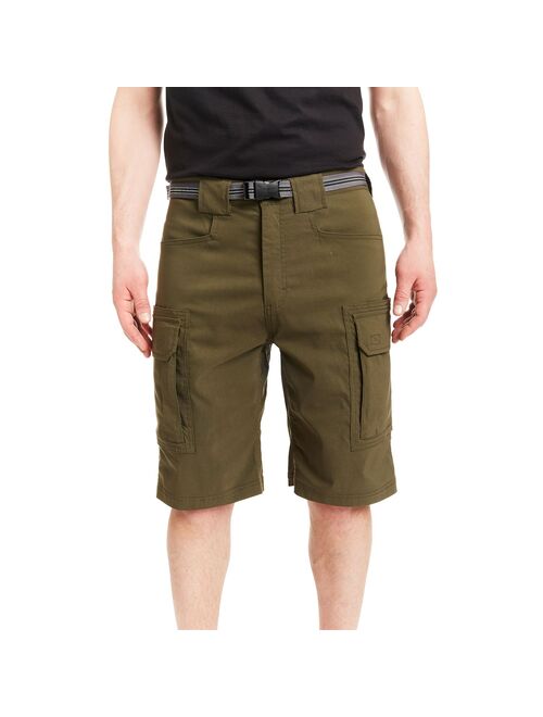 Men's Smith's Workwear Regular-Fit Stretch Performance Belted Cargo Shorts