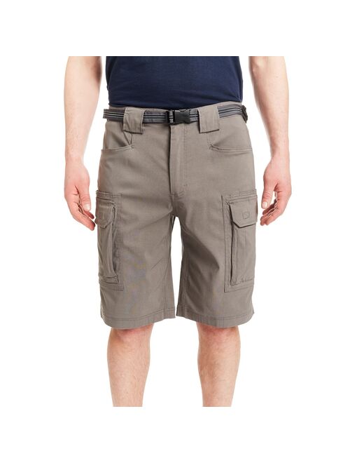 Men's Smith's Workwear Regular-Fit Stretch Performance Belted Cargo Shorts