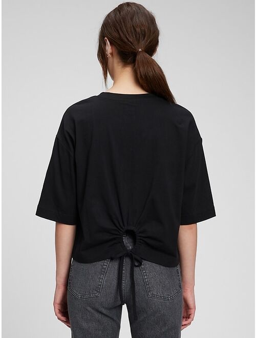 Gap Boxy Cropped Tie-Back T-Shirt