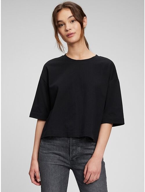 Gap Boxy Cropped Tie-Back T-Shirt