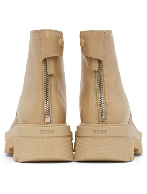 Hugo Boss Boss Tan Denory Zip Ankle Boots