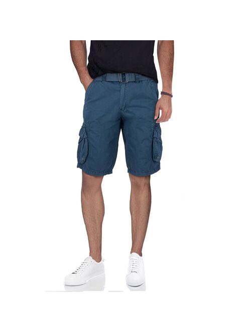 Men's X-Ray Belted Double-Pocket Cargo Shorts