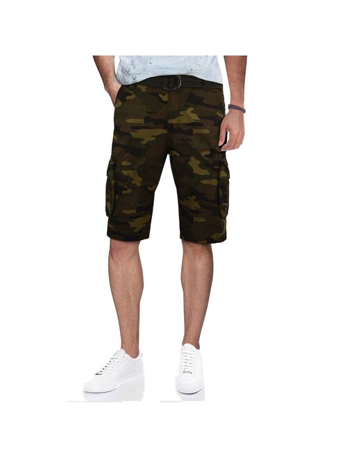 Men's X-Ray Belted Double-Pocket Cargo Shorts