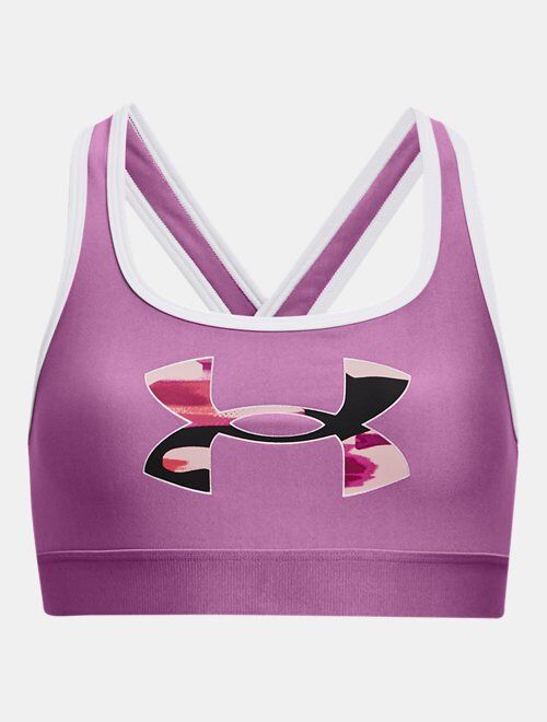 Under Armour Girls' UA Crossback Graphic Sports Bra