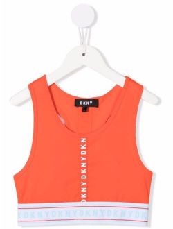 Kids TEEN logo-print sports bra