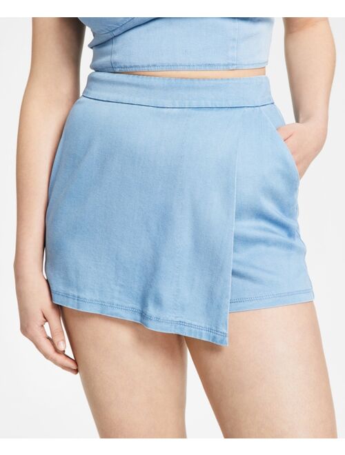 BAR III Women's Chambray Skort, Created for Macy's