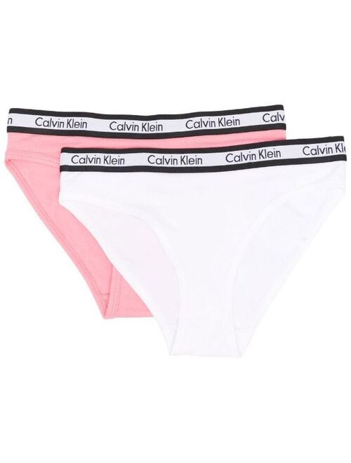 Calvin Klein Kids two-pack logo waistband briefs