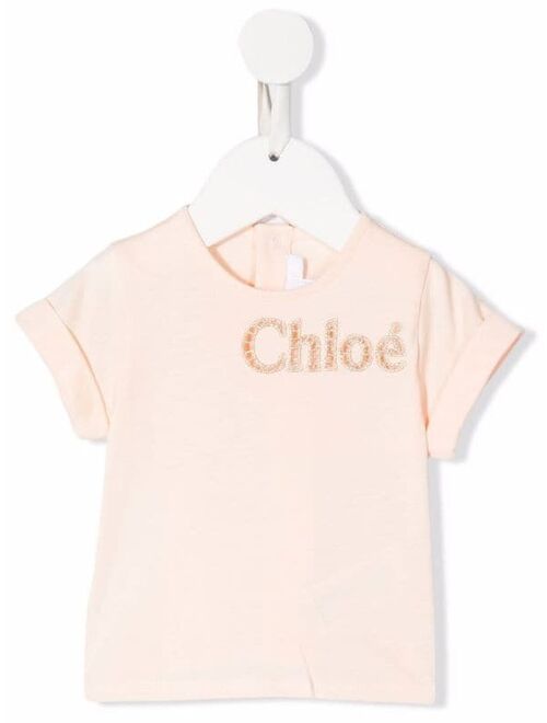 Chloe Kids embroidered-logo T-shirt