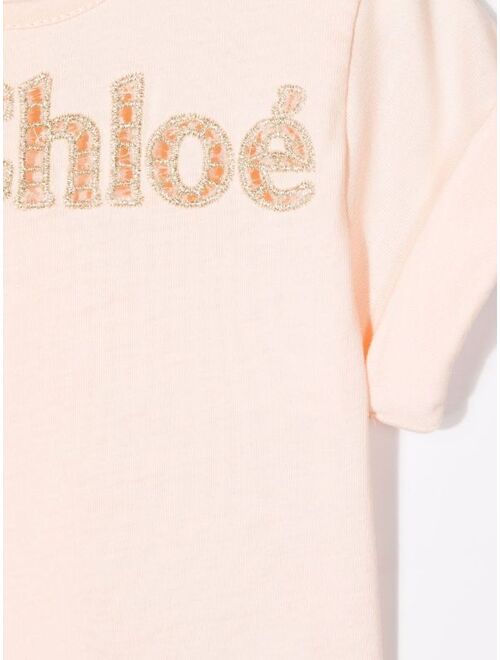 Chloe Kids embroidered-logo T-shirt