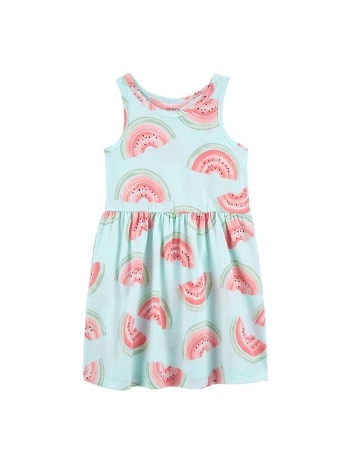 Toddler Girl Carter's Fit-and-Flare Allover Print Tank Top Dress