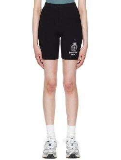 Black Crown Biker Shorts