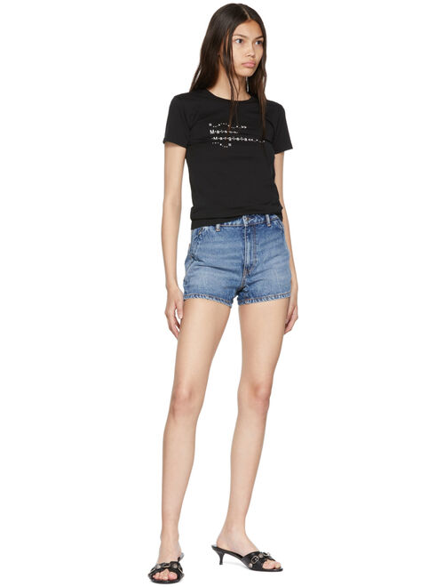 Alexander Wang Blue Shorty High-Rise Shorts