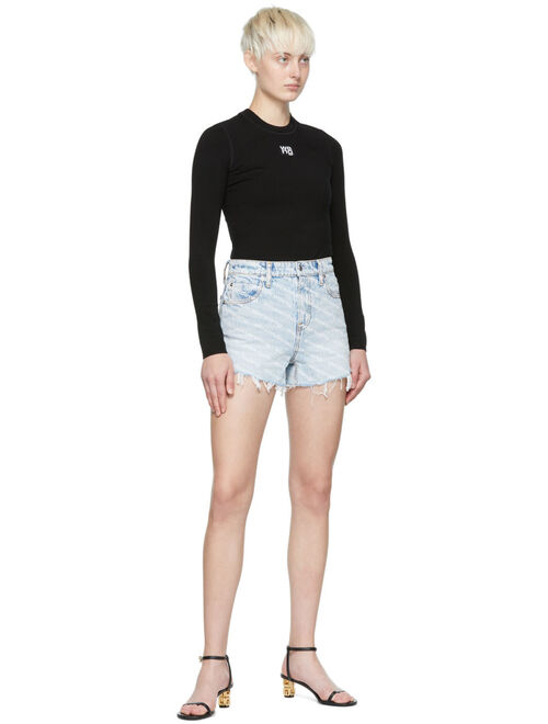 Alexander Wang Blue Denim Shorts