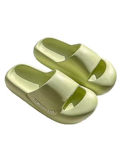 PUWAN Cloud Slides Sandals for Women Men, Soft Anti-Collision House Slippers Couple Summer Shoes for Shower Beach Pool Travel