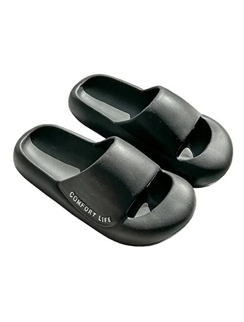 PUWAN Cloud Slides Sandals for Women Men, Soft Anti-Collision House Slippers Couple Summer Shoes for Shower Beach Pool Travel