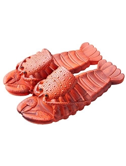 JOYEAR Unisex funny Lobster Shark Slippers Couple Summer Beach Slipper Bath Sandals Pool Beach Shower Shoes