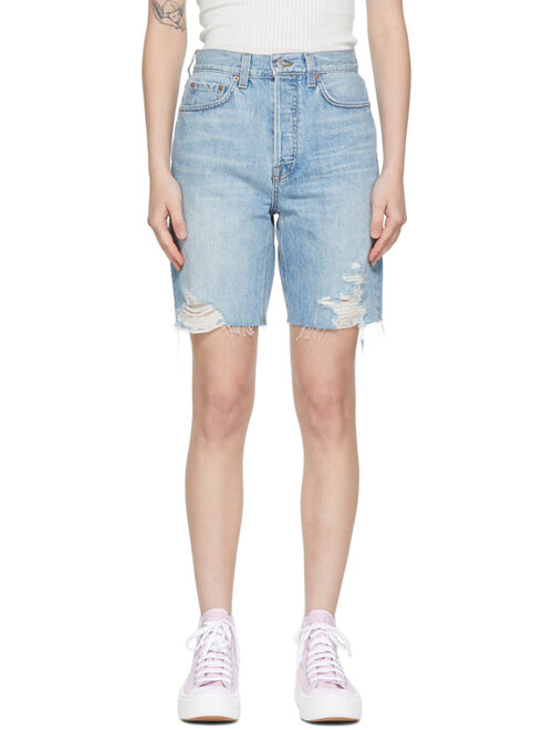 Grlfrnd Blue Denim Shorts