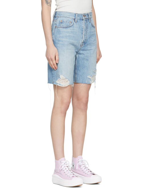 Grlfrnd Blue Denim Shorts