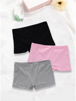 Girls 3pcs Solid Panties