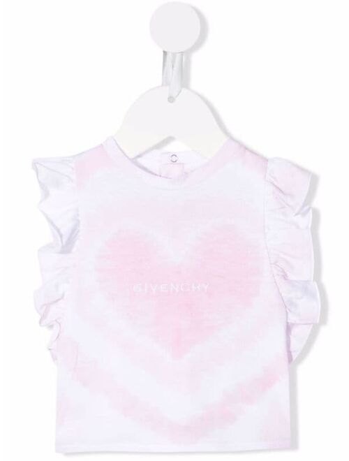 Givenchy Kids embroidered-logo ruffle T-shirt