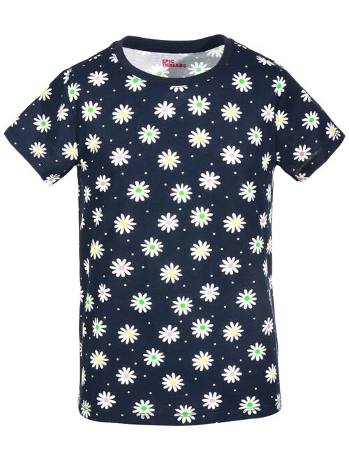 Epic Threads Little Girls Daisy-Print T-Shirt, Created for Macy's