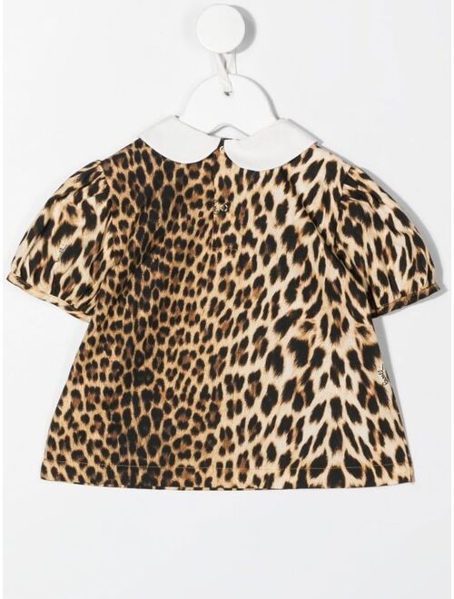 Roberto Cavalli Junior leopard-print short-sleeve shirt