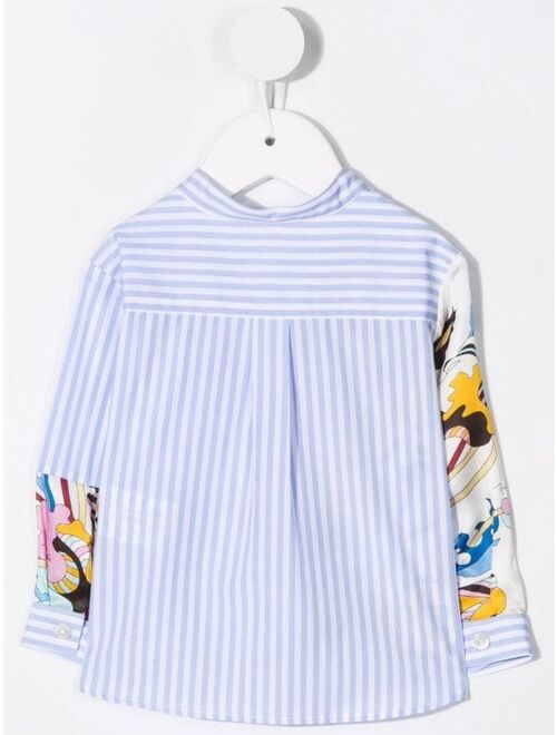 Emilio Pucci Junior patchwork cotton shirt