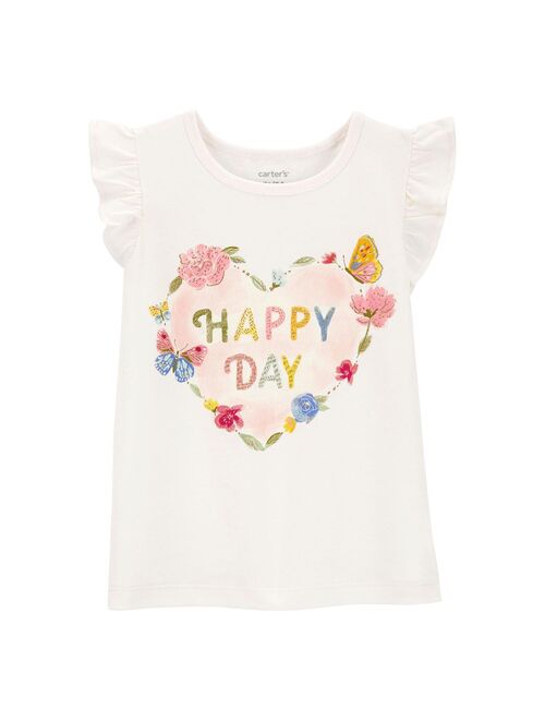 Carter's Toddler Girls Butterfly Flutter Shirt