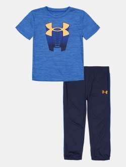 Boys' Pre-School UA Logo Rise Short Sleeve & Joggers Set