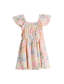 Girls 4-12 Flutter-Sleeve Dress