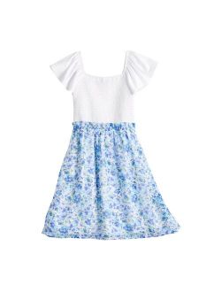 Girls 7-16  Smocked Dress in Regular & Plus