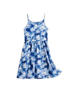 Girls 4-12 Tie Dye Star Print Skater Tank Dress