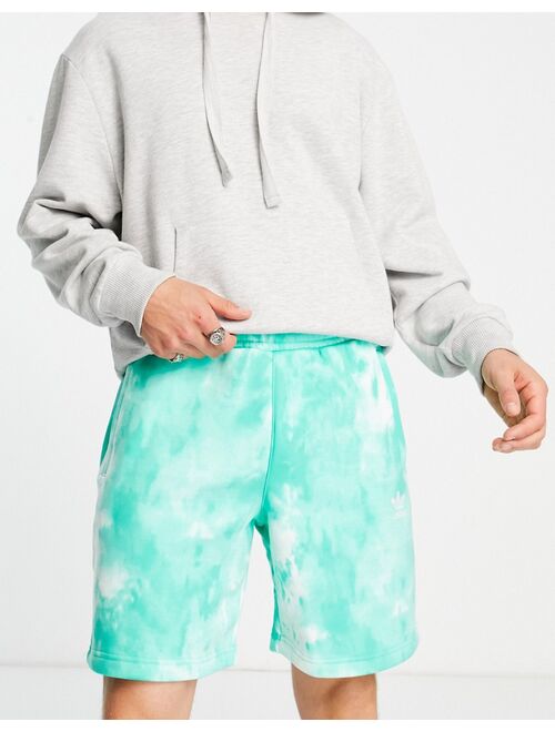 adidas Originals Essentials shorts in hi-res green tie dye