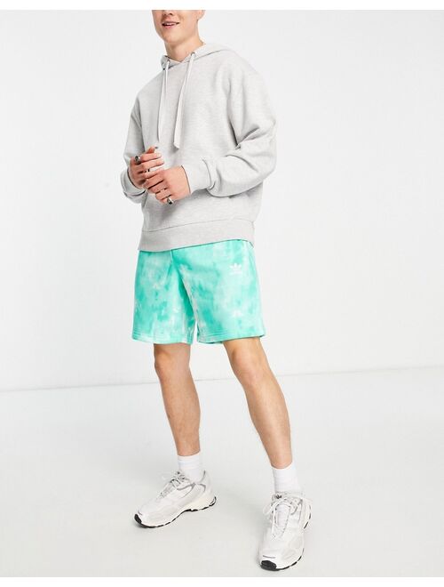 adidas Originals Essentials shorts in hi-res green tie dye