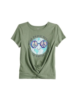 Girls 7-20 SO Twist Front Graphic Tee in Regular & Plus