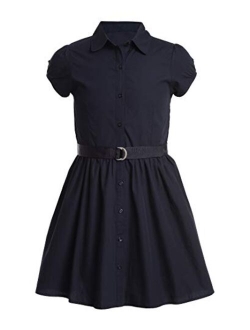 Girls' School Uniform Short Sleeve Shirtdress