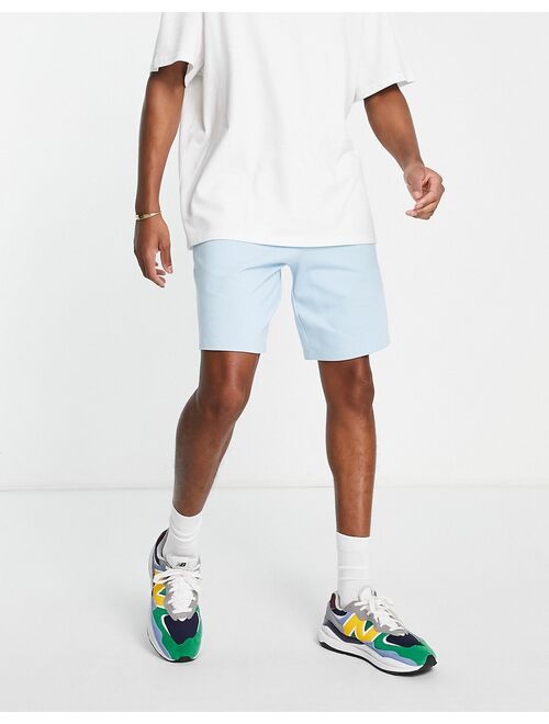 ASOS DESIGN oversized jersey shorts in pastel blue