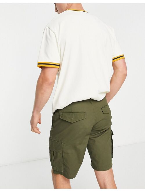 Only & Sons ripstop cargo shorts in khaki green