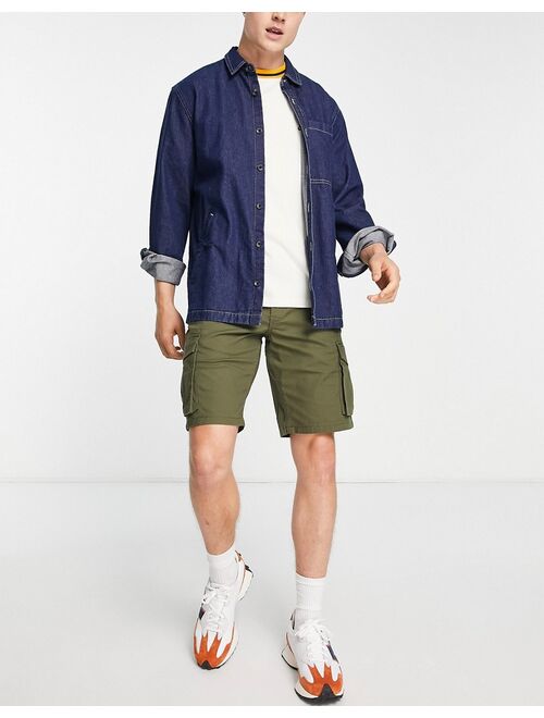 Only & Sons ripstop cargo shorts in khaki green