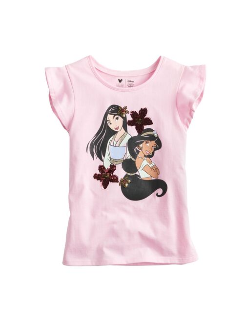 Girls 4-12 Disney Princesses Flutter Sleeve Graphic Tee by Jumping Beans