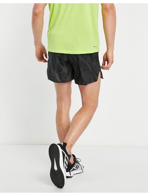 adidas performance adidas Running palm print short in black