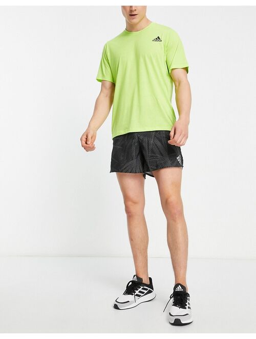 adidas performance adidas Running palm print short in black