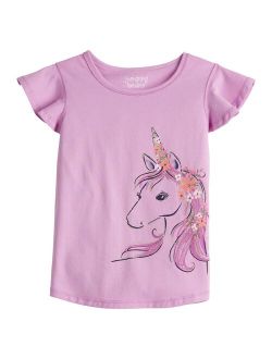 Girls 4-12 Jumping Beans Sensory Adaptive Flutter Tee